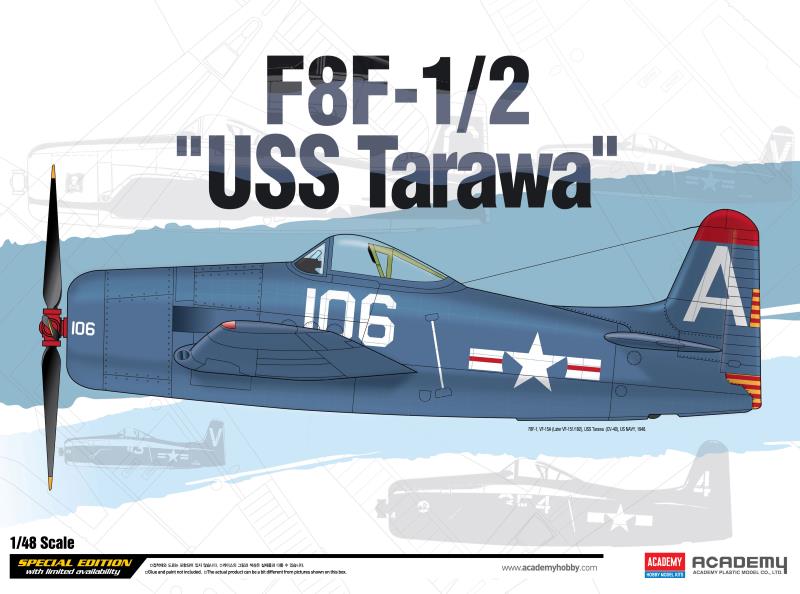 Academy 1/48 F8F-1/2 "USS Tarawa" LE: