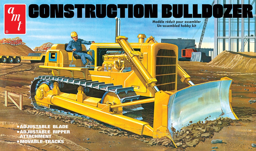 AMT Construction Bulldozer 1/25 Model Kit - Click Image to Close