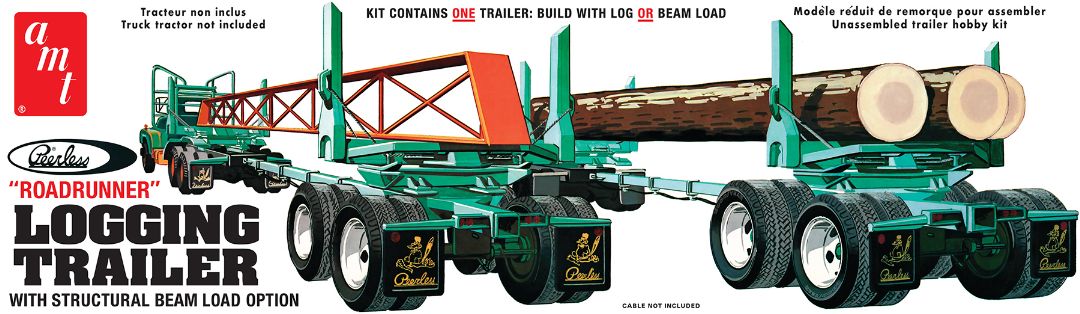 AMT Peerless Logging Trailer 1/25 Model Kit
