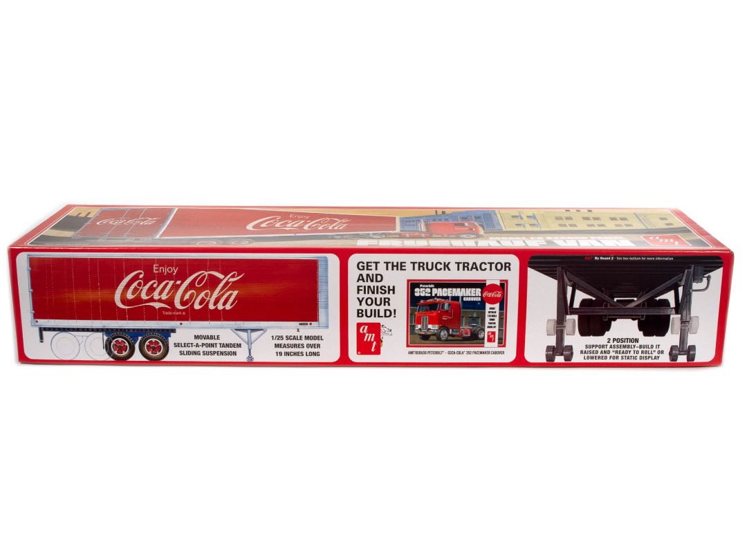 AMT Fruehauf Beaded Van Semi Trailer (Coca-Cola) 1/25 Model Kit