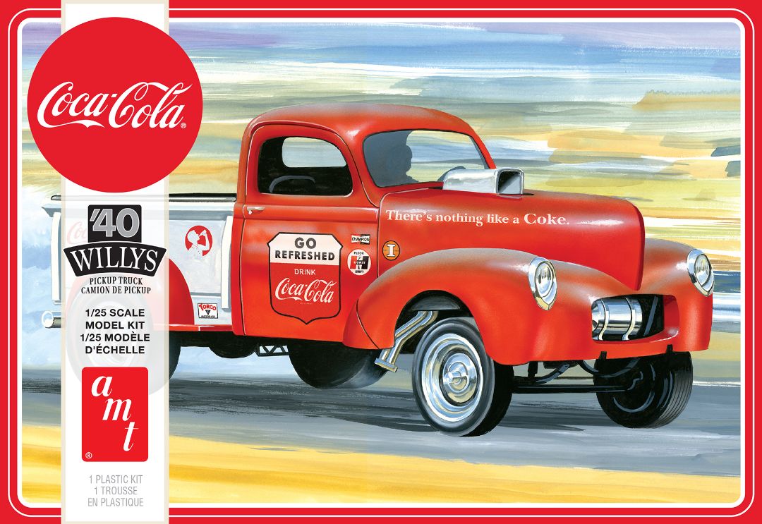 AMT 1940 Willys Pickup Gasser (Coca-Cola) 1/25 Model Kit Level 3