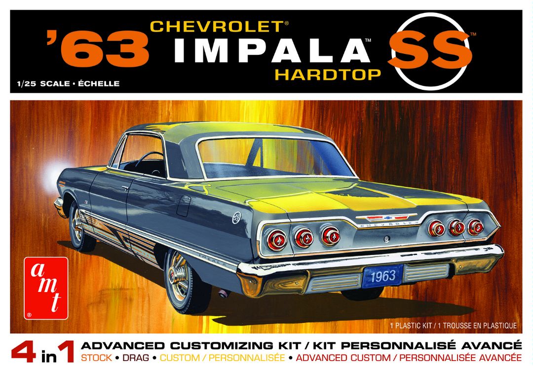 AMT 1963 Chevy Impala SS 2T 1/25 Model Kit (Level 2)