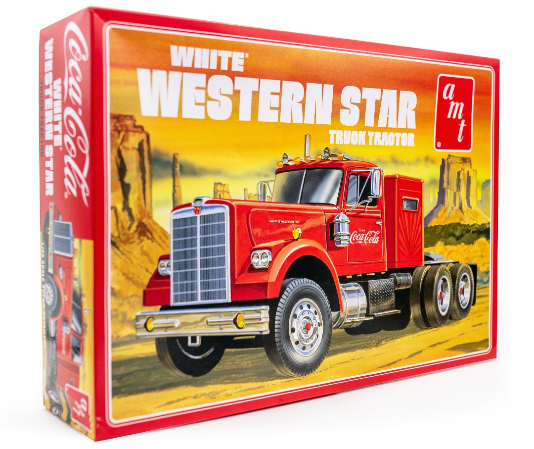 AMT White Western Star Semi Tractor (Coca Cola) 1/25 Model Kit