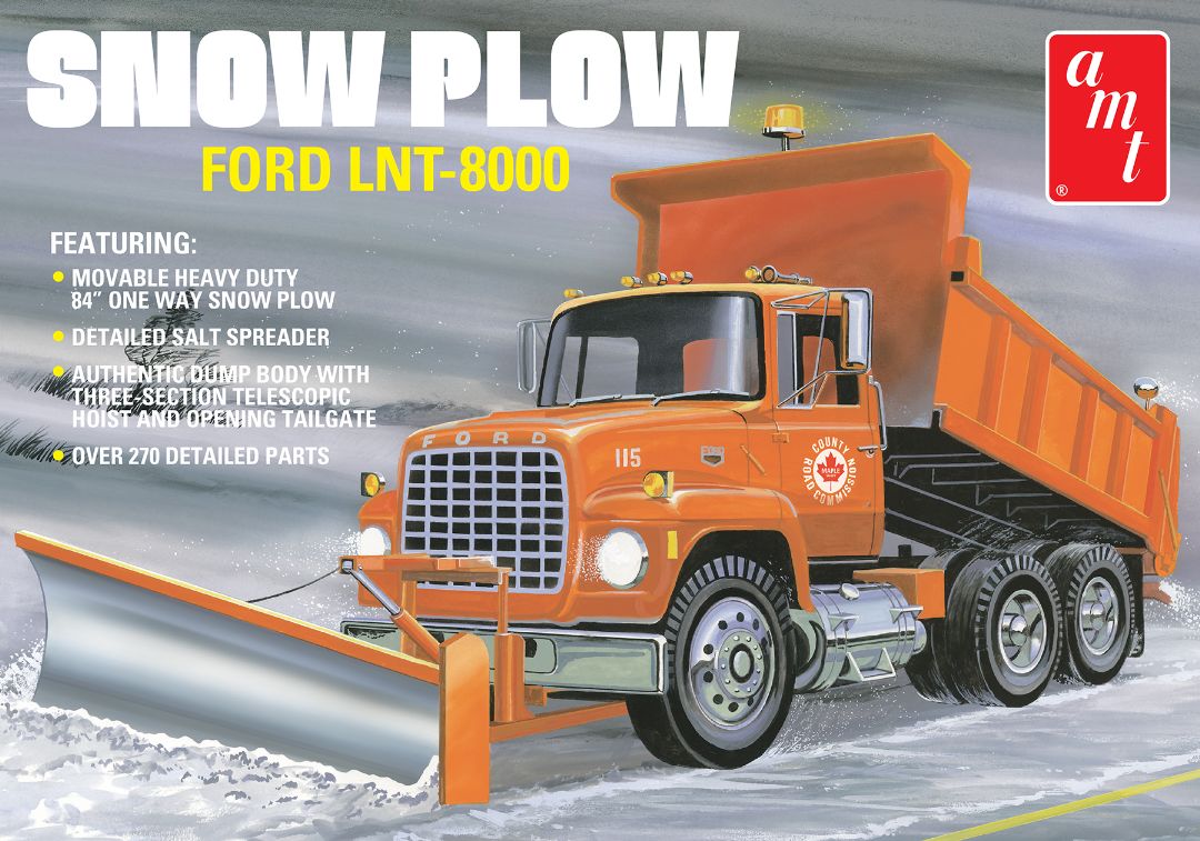 AMT Ford LNT-8000 Snow Plow 1/25 Model Kit (Level 3)