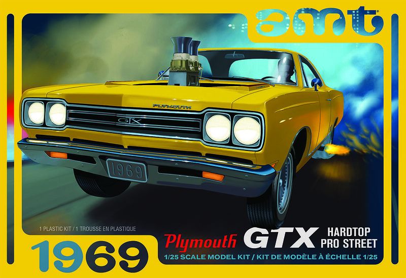 AMT 1969 Plymouth GTX Hardtop Pro Street 1/25 Model Kit Level 2