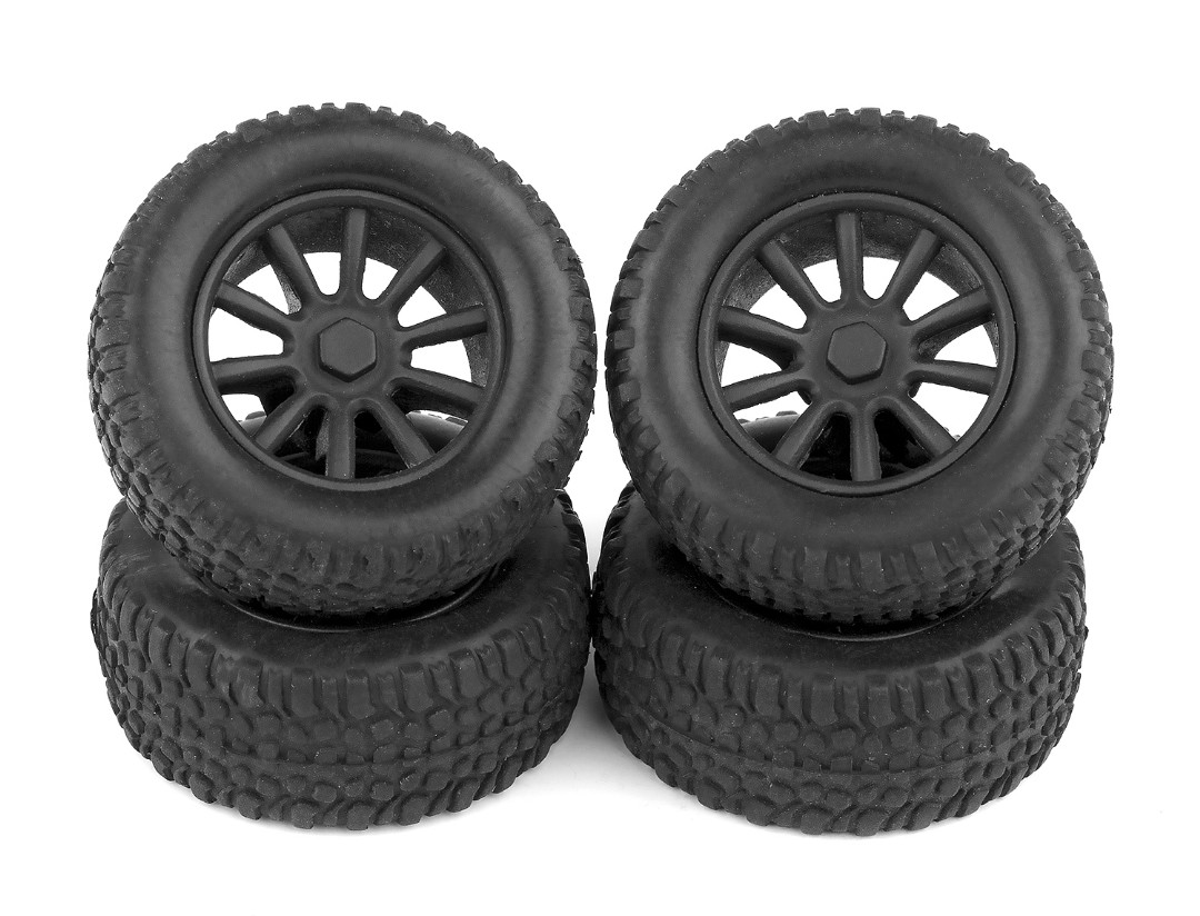 Team Associated SC28 Tires and Wheels (Mounted)(4)