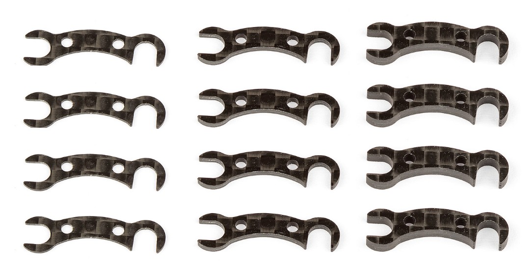 Team Associated TC7.2 FT Camber Link Mount Shims, graphite