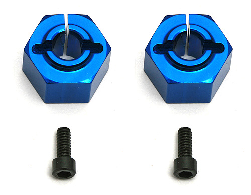 Team Associated 12mm Aluminum Clamping Wheel Hex Set (Blue) (2)