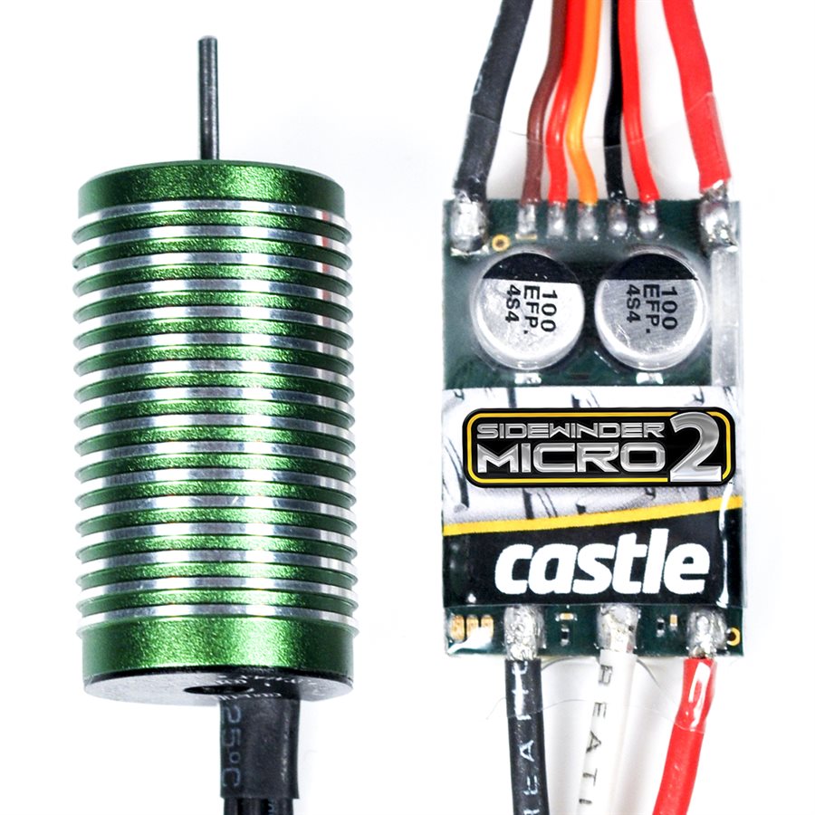 Castle Sidewinder Micro 12.6V ESC, w/ 0808-4100KV Motor