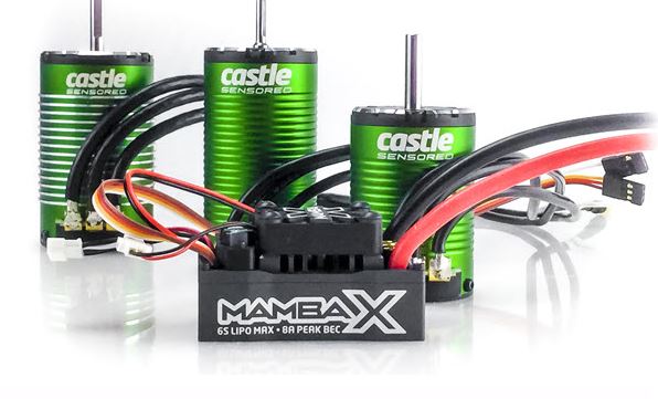 Castle Creations Mamba X SCT, 25.2V WP ESC and 1415-2400KV Combo