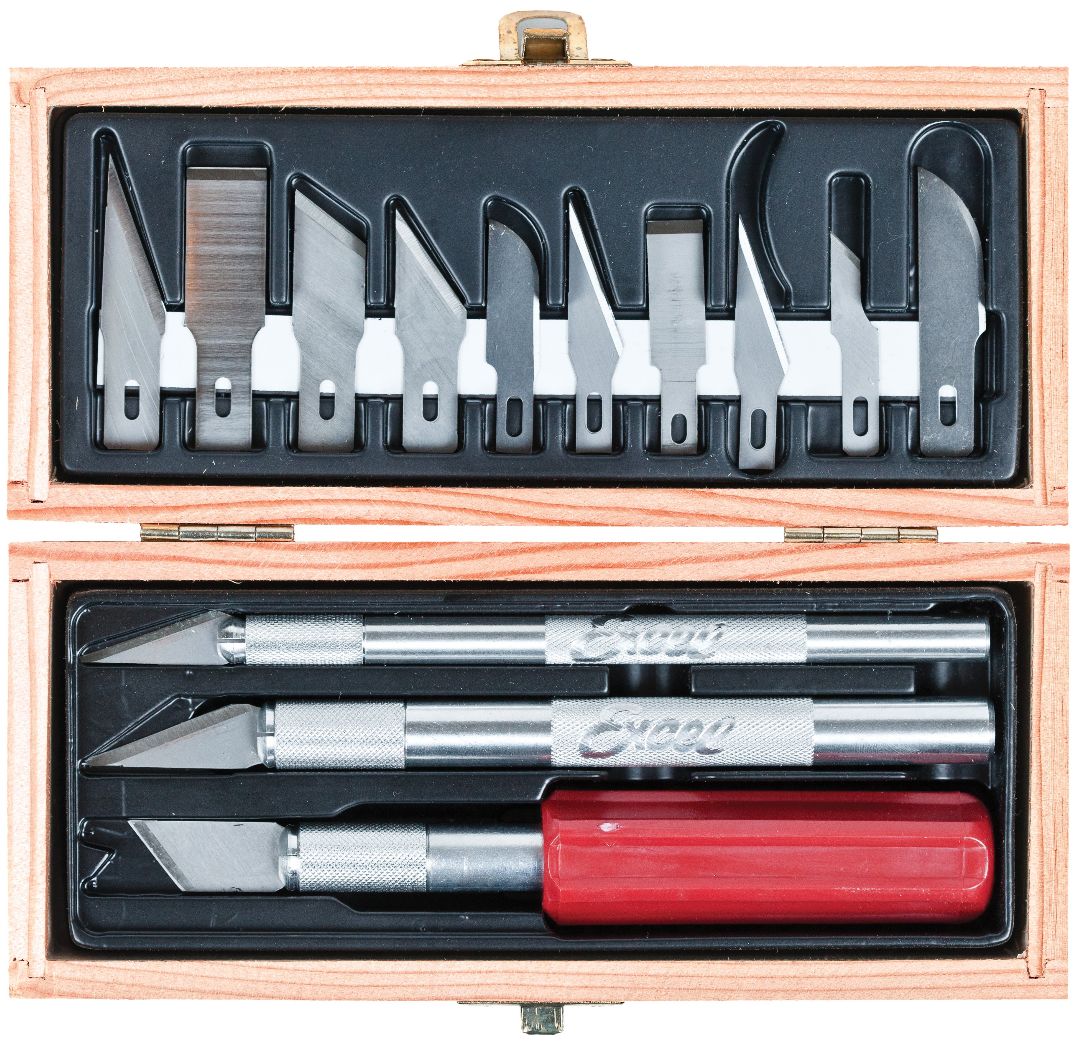 Excel Hobby Knife Set - Wooden Box(6) Excel Hobby Knife Set - Wooden Box(6)