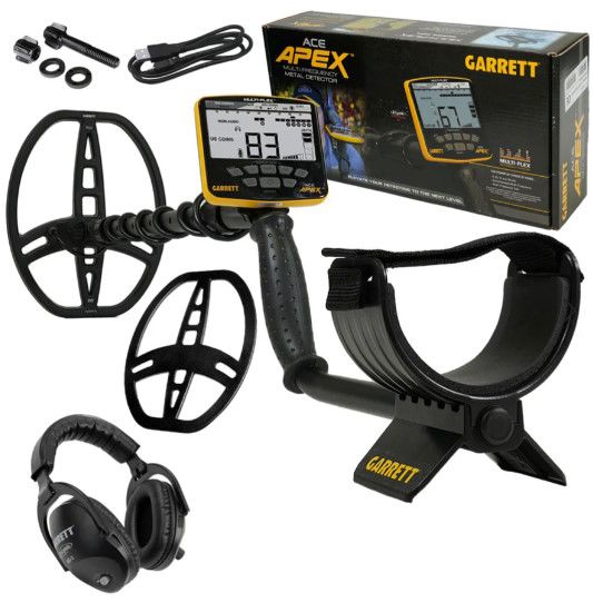 Garrett ACE APEX Metal Detector Raider Searchcoil & Headphones