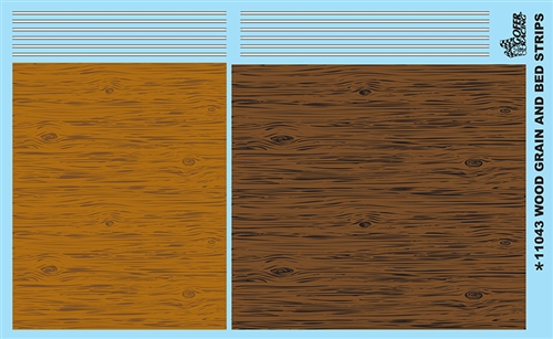Gofer Racing Wood Grain And Bed Strips Model Car Decals 1/24