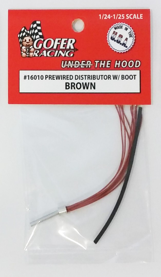 Gofer Racing Prewired Distributor with Boot - Brown 1/24 - Click Image to Close