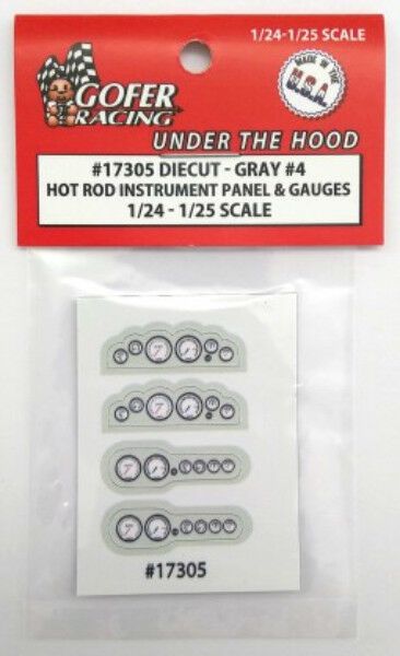 Gofer Racing Hot Rod Instrument Panel Gray #4 1/24 - 1/25 - Click Image to Close