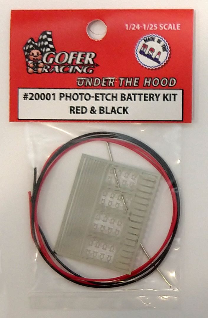 Gofer Racing Photo-Etch Battery Kit Red and Black