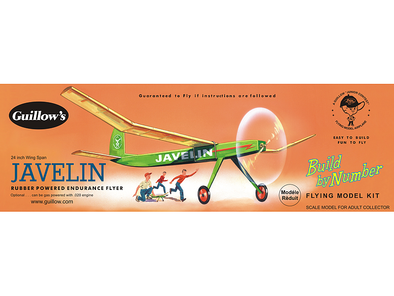 Guillow's Javelin Rubber Rubber Powered Model Kit (1)
