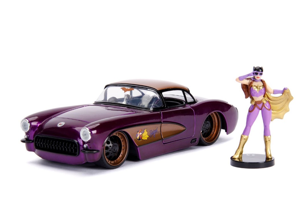 Jada 1/24 "DC Comics Bombshells" 1957 Chevy Corvette w/ Batgirl