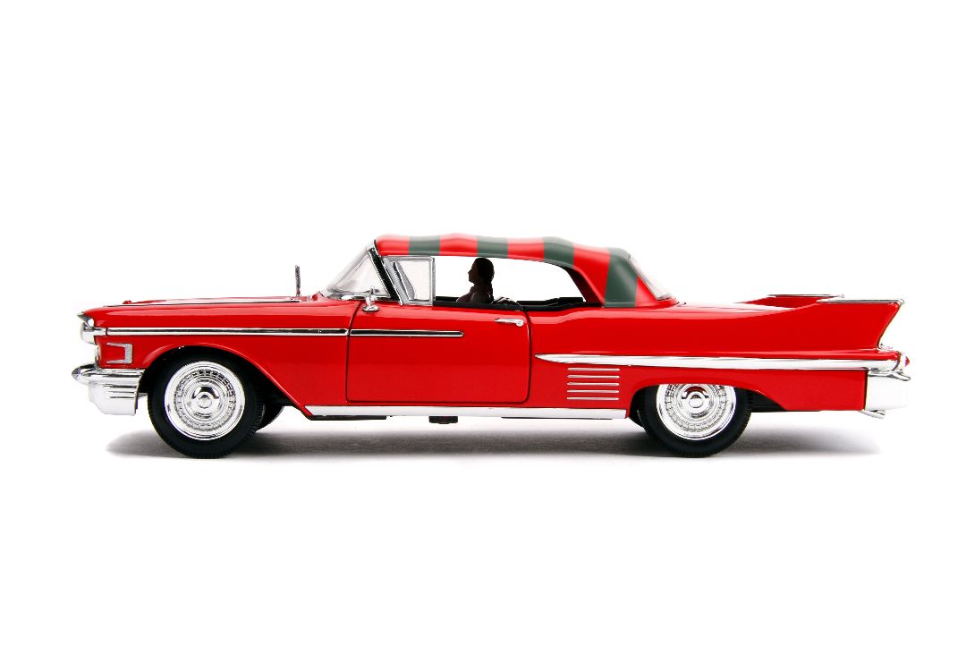 Jada 1/24 "Hollywood Rides" Nightmare Elm Street 1958 Cadillac