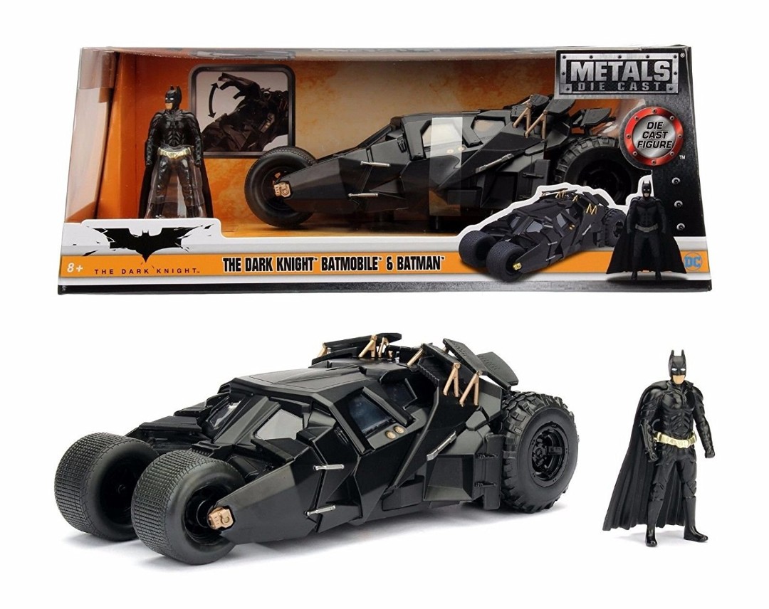 Jada 1/24 "The Dark Knight" Batmobile w/ Batman Figure - 2008