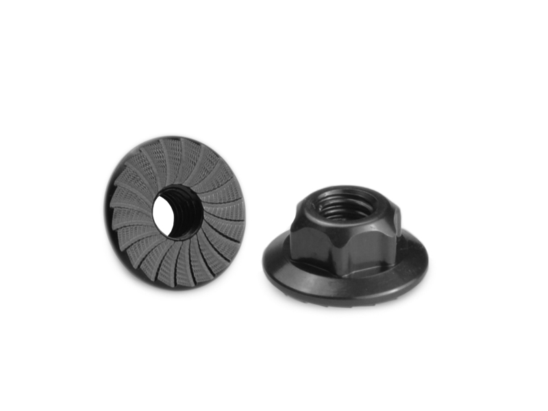 JConcepts 4mm large flange serrated locknut - black (fits, B5,
