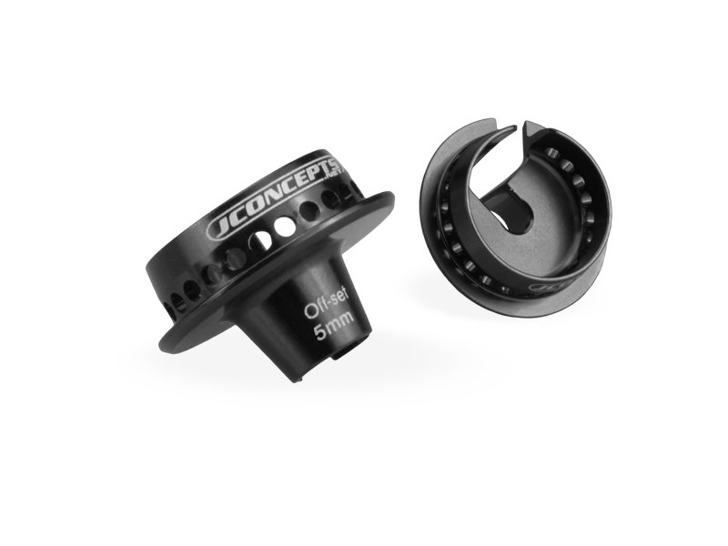 JConcepts Fin, Shock 5mm Off-Set Spring Cup (Black)