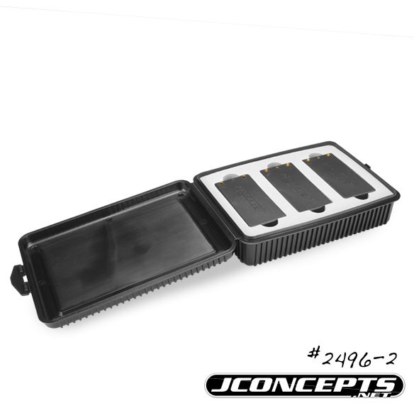 JConcepts Shorty Storage Box w/ Foam Liner - Black