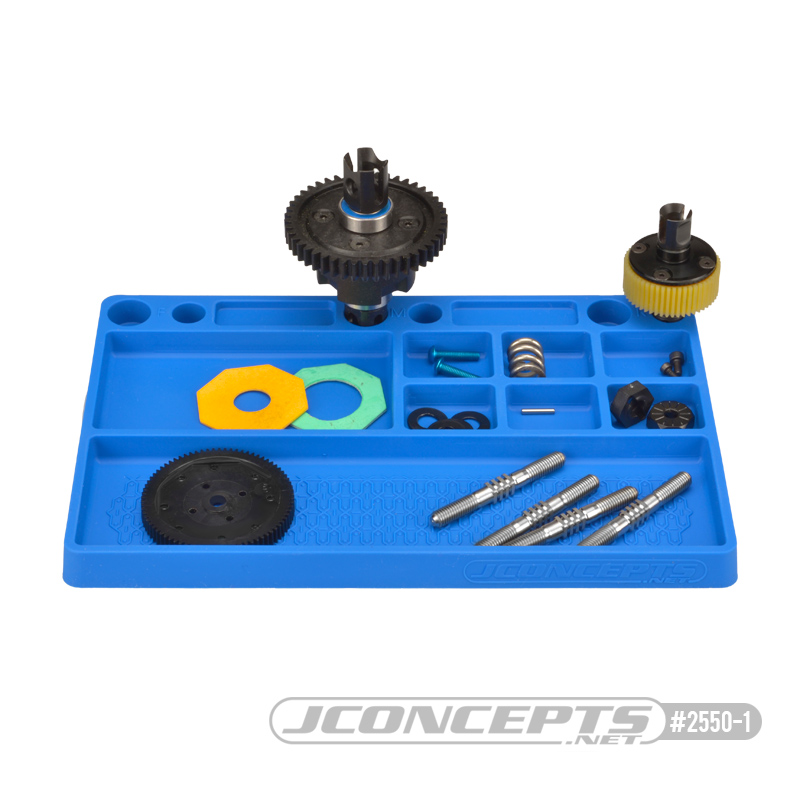 JConcepts Parts Tray, Rubber Material - Blue