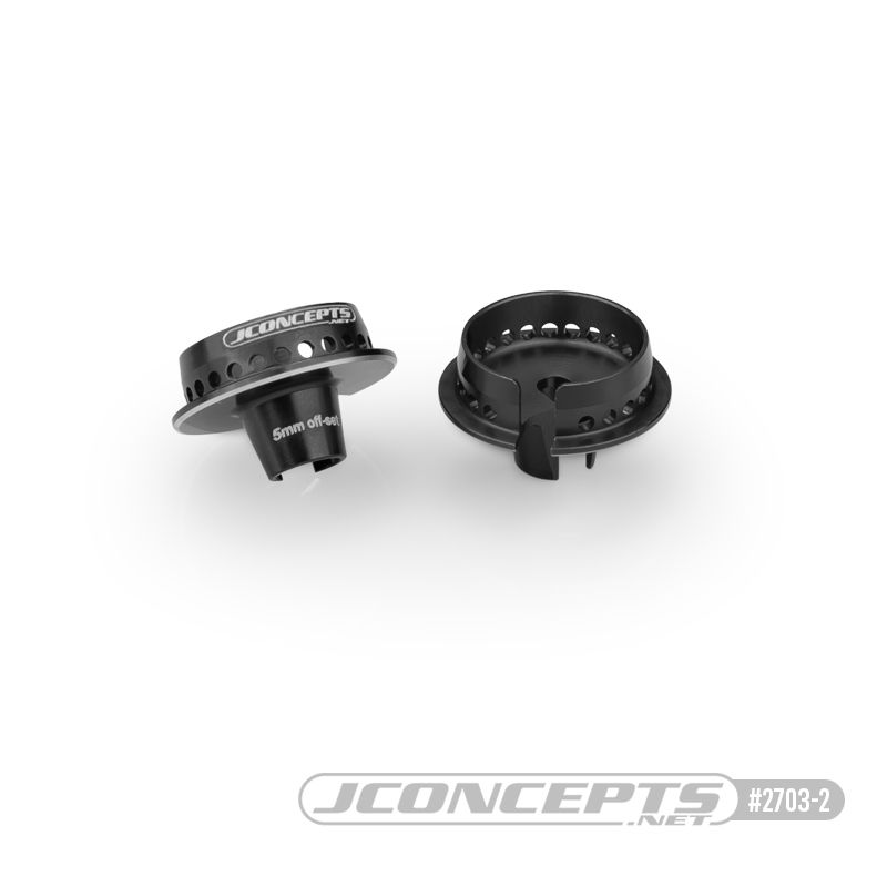 JConcepts Fin 13mm Spring Cup 5mm Off-Set Fits T/A Spring -Black