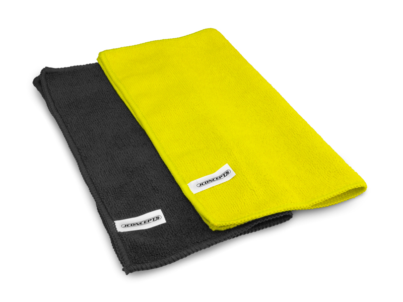 JConcepts Dirt Racing Products - Micro Fiber Towel, Black/Yel
