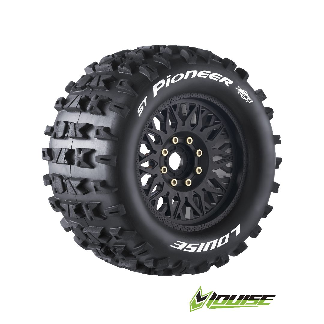 Louise R/C ST-Pioneer 3.8" Removable Hex Black Whls 6.4" OD(2) Louise R/C ST-Pioneer 3.8" Removable Hex Black Whls 6.4" OD(2)