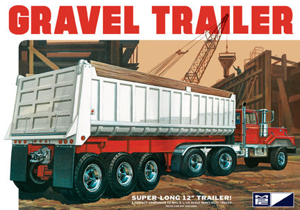 MPC Gravel Trailer Tri Axle 1/25 Model Kit (Level 3)