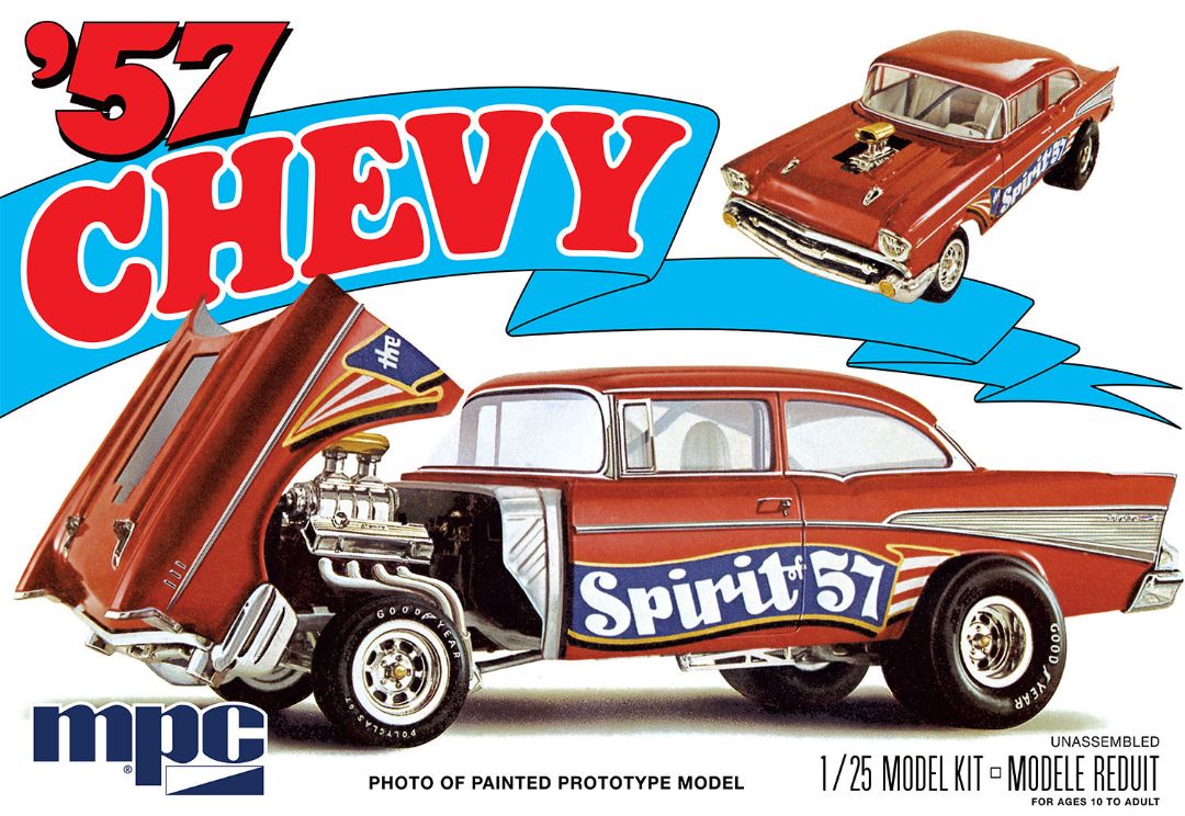 MPC 1957 Chevy Flip Nose Spirit of 57 1/25 Model Kit (Level 2)