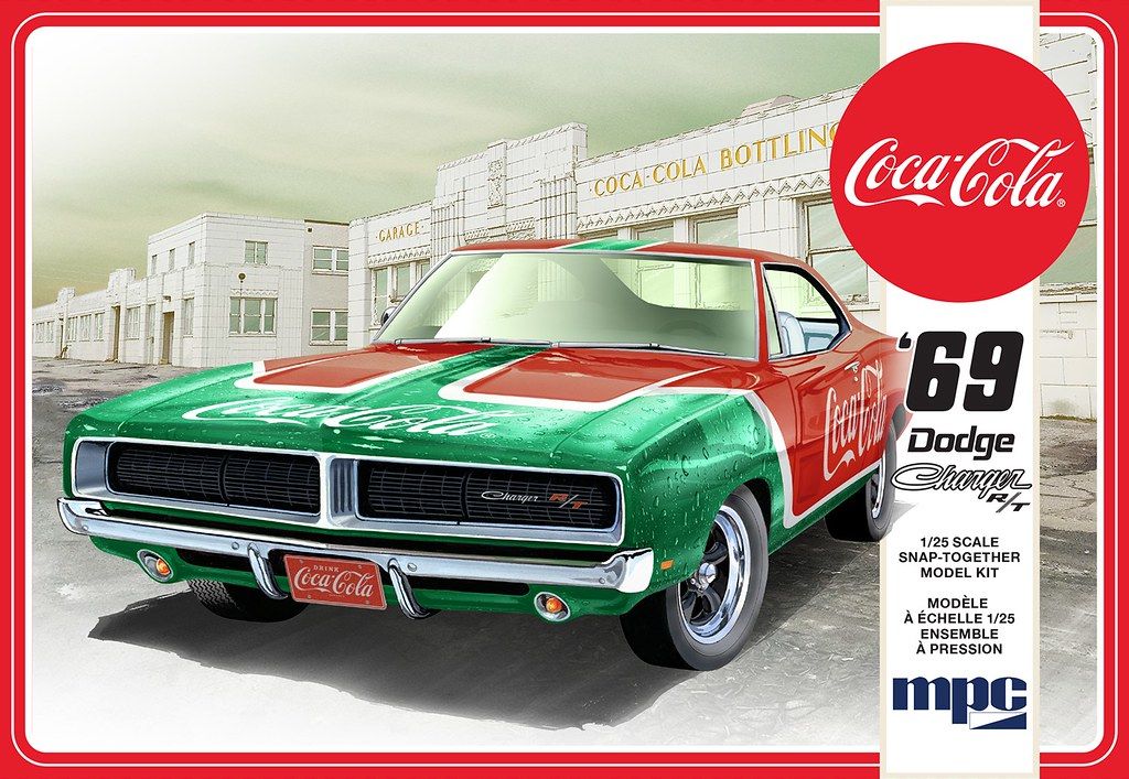 AMT 1969 Dodge Charger RT (Coca Cola) Snap (2T) 1/25 Model Kit