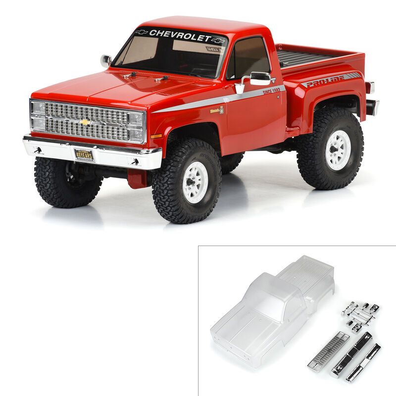 ProLine 1982 Chevy K-10 Clear Body Set with Scale Molded Access.