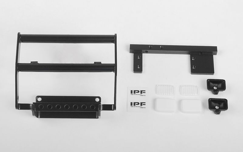 RC4WD Steel Push Bar Front Bumper w/IPF Lights for 1985 Toyota