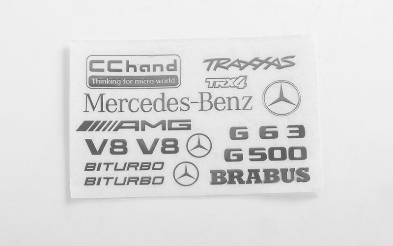 RC4WD Steel Logo Decal Sheet for Traxxas TRX-4 Mercedes-Benz G-