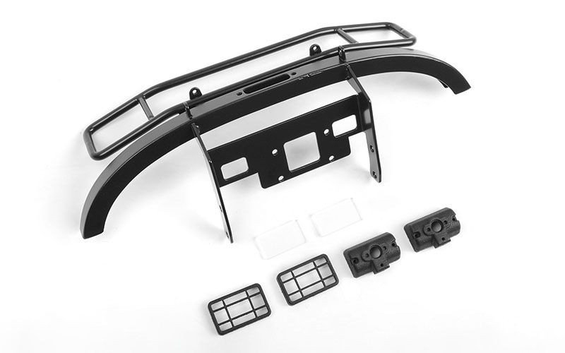 RC4WD Ranch Steel Front Winch Bumper w/ Lights for Axial 1/10 S