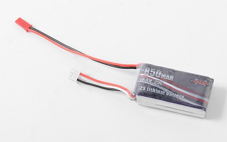 RC4WD 850mAh 2S 7.4V 25C LiPo JST Plug Soft Case RC4WD 850mAh 2S 7.4V 25C LiPo JST Plug Soft Case