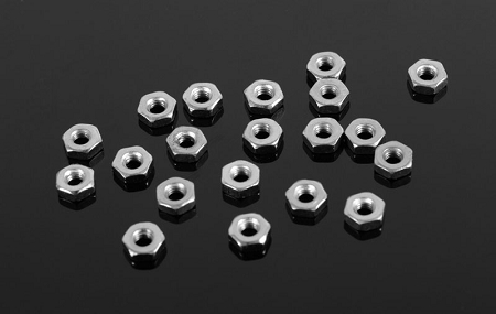 RC4WD Regular M2.5 Silver Nuts (20)