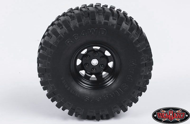 RC4WD 1.55" Stamped Steel Stock Beadlock Wheels (Black) (4)