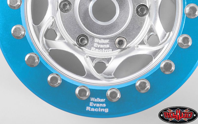 RC4WD 1.55" Walker Evans 501 Legend Beadlock Wheels(Slvr/Blu)(4)