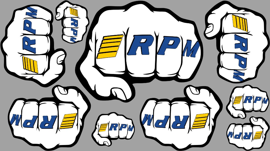 RPM "Fist" Logo Decal Sheets