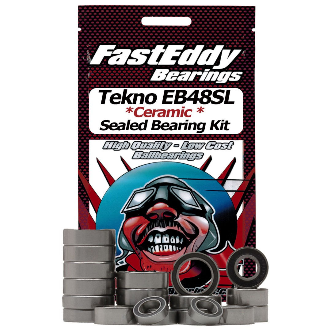 Fast Eddy Tekno RC EB48SL Ceramic Rubber Sealed Bearing Kit