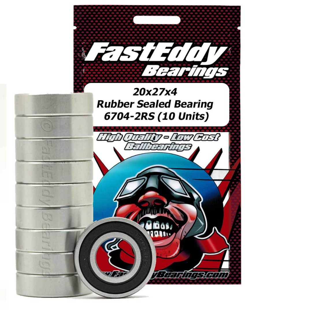 Fast Eddy 20x27x4 Rubber Sealed Bearings 6704-2RS (10)