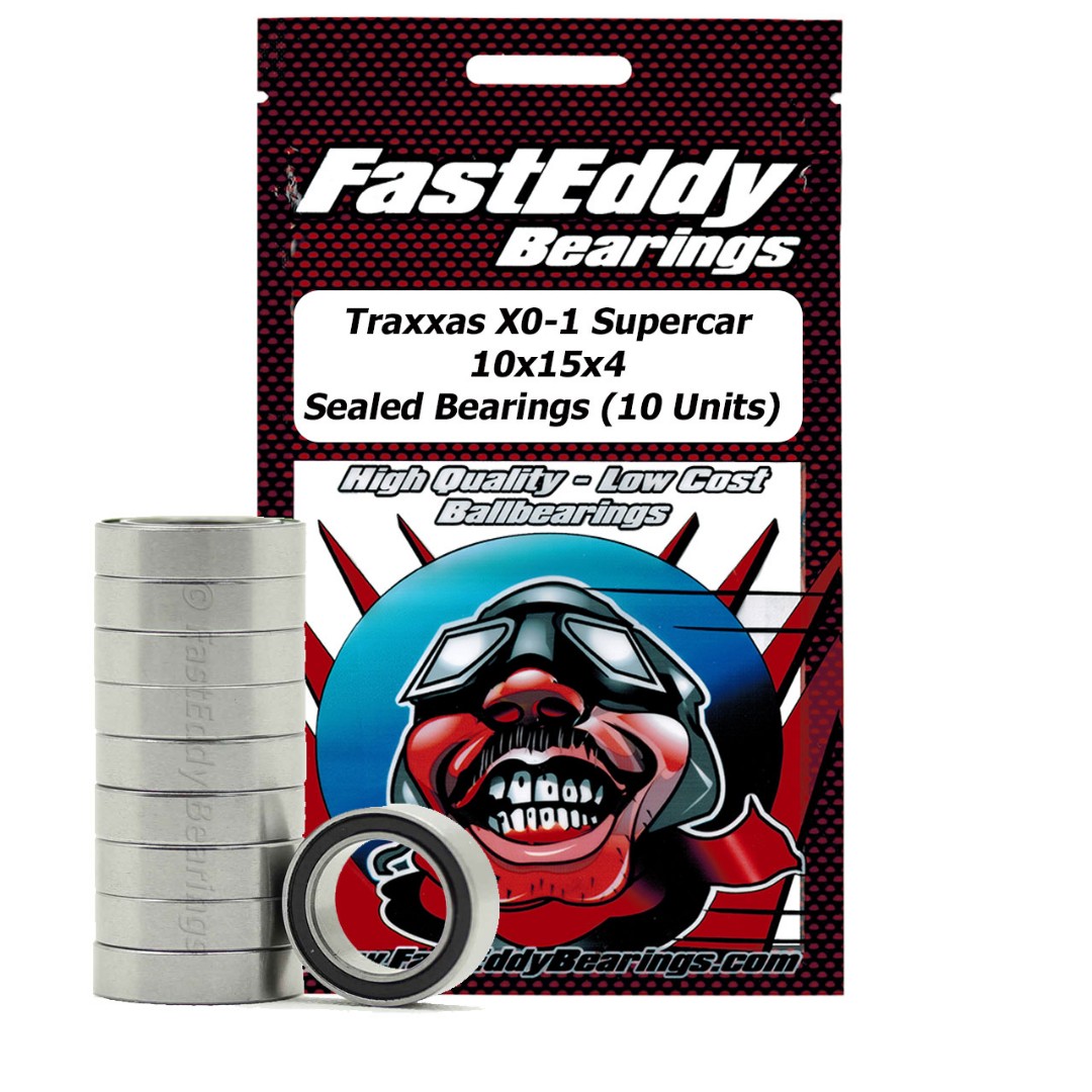 Fast Eddy Traxxas X0-1 Supercar 10x15x4 Sealed Bearings (10)