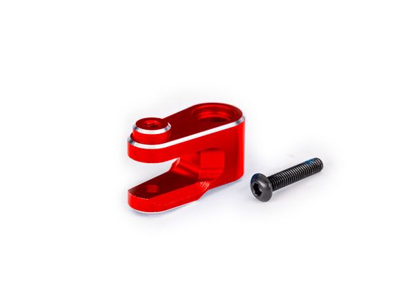 Traxxas Servo horn, steering, red-anodized aluminum