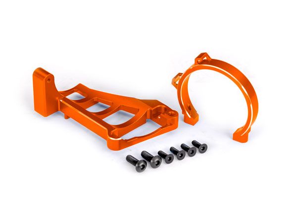 Traxxas Motor mounts (front & rear) (orange-anodized aluminum)