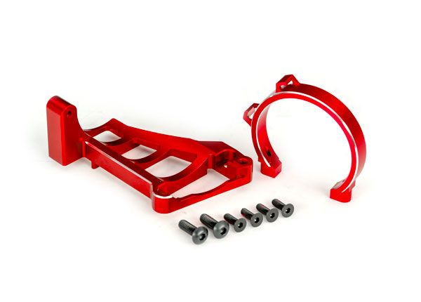 Traxxas Motor mounts (front & rear) (red-anodized aluminum)