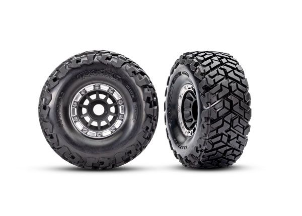 Traxxas Tires & wheels, Maxx Slash belted tires on satin wheels